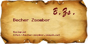 Becher Zsombor névjegykártya