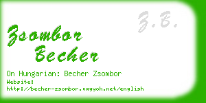 zsombor becher business card